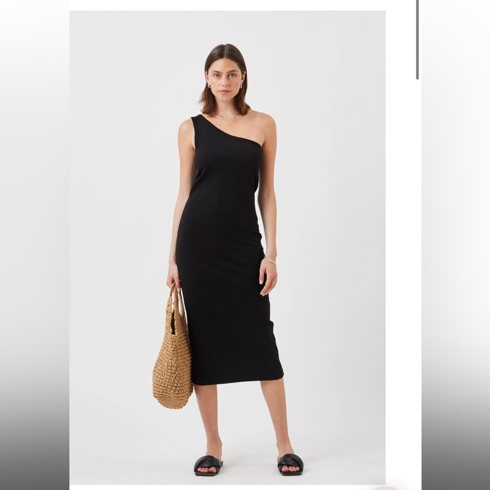 Minimum Black One Shoulder Dress